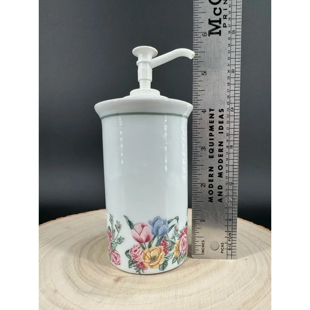 Vintage Bill Blass Floral Festival Soap Dispenser Andre Richard Japan 1986